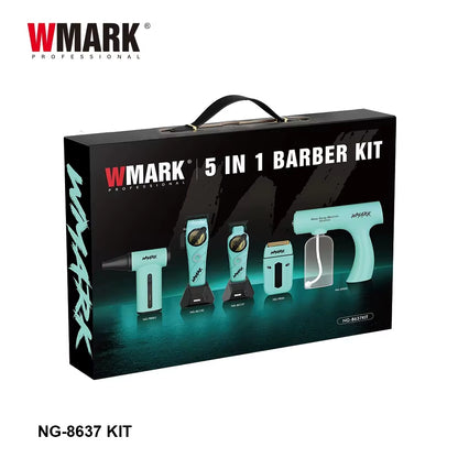 Hair Trimmer 5 in 1 Barber KIT Professional Shaver Hair Dryer and Spray Bottle Adjustable Hair Trimmer for Men NG-8637 KIT