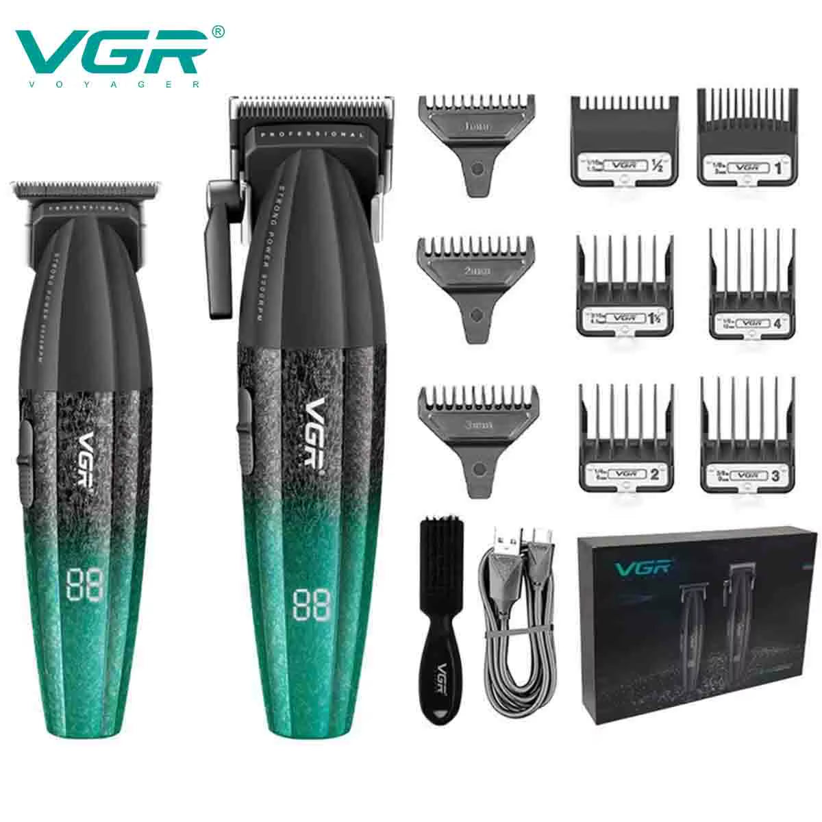 Hair Trimmer Professional Hair Clippers Adjustable Hair Cutting Machine 9000 RPM Cordless Clippers and Trimmers Set V-640 S3