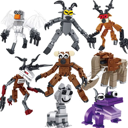 New 99 Nights in the Forest Building Block Horror Deer Owl Goat Cat Mammoth Loses Deer Assembled Bricks Kids Toys Christmas Gift