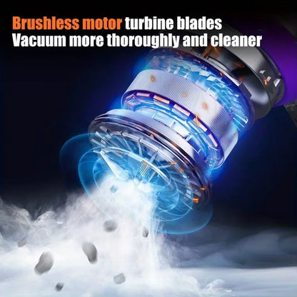 Portable Handheld Vacuum 30000Pa Cordless Car Vacuum Cleaner with Brushless Motor 4 in 1 for Keyboard, Home, Pet and Car
