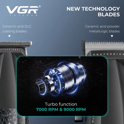 Hair Trimmer Professional Hair Clippers Adjustable Hair Cutting Machine 9000 RPM Cordless Clippers and Trimmers Set V-640 S3