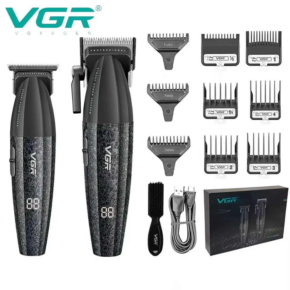 Hair Trimmer Professional Hair Clippers Adjustable Hair Cutting Machine 9000 RPM Cordless Clippers and Trimmers Set V-640 S3
