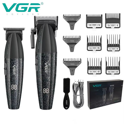 Hair Trimmer Professional Hair Clippers Adjustable Hair Cutting Machine 9000 RPM Cordless Clippers and Trimmers Set V-640 S3
