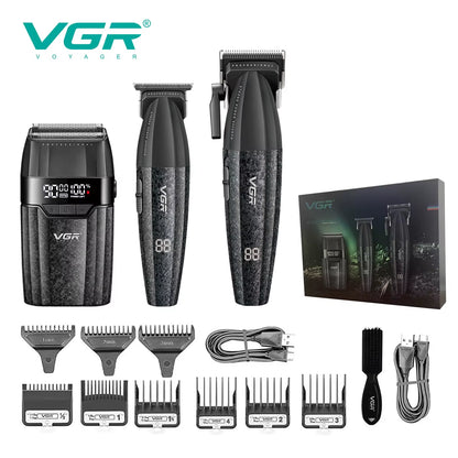 Hair Trimmer Professional Hair Clippers Adjustable Hair Cutting Machine 9000 RPM Cordless Clippers and Trimmers Set V-640 S3